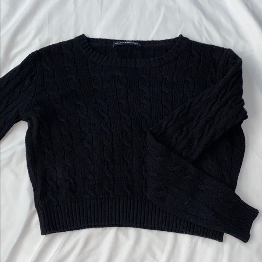 Black brandy Melville cropped sweater